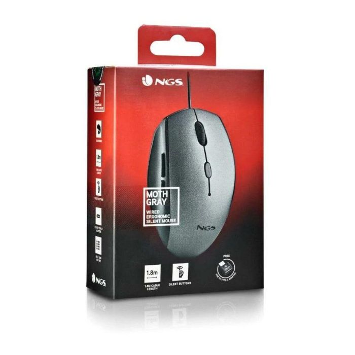 Raton Ngs Moth Optico Usb-C Gris 1 Raton Ngs Moth Optico Usb-C Gris 1