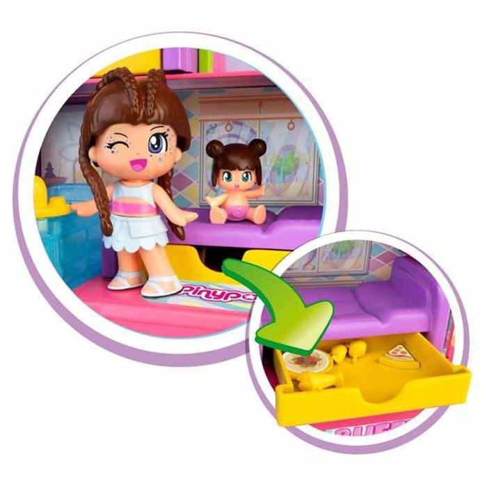 Hotel 5 estrellas pinypon con diferentes estancias y piscina infinita para la diversión, incluye 2 figuras y muchos accesorios 6