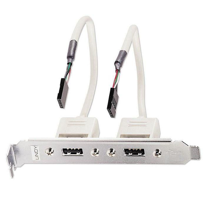 Lindy PC Back Plate, USB 2.0, 2 Port Lindy PC Back Plate, USB 2.0, 2 Port