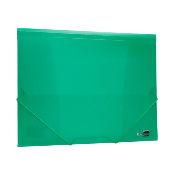 Carpeta Liderpapel Gomas Solapas 34963 Polipropileno Din A4 Verde Translucido 3