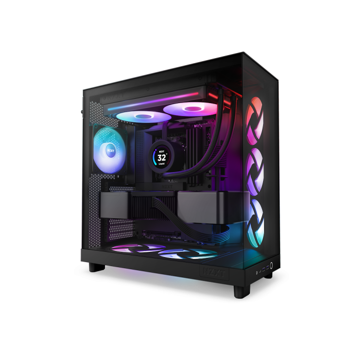 NZXT RF-U28HF-B1 Ventilador para Carcasa del Ordenador, 140mm, Negro, 500-2000 RPM, 3.2 mmH2O, LED Multi 4 NZXT RF-U28HF-B1 Ventilador para Carcasa del Ordenador, 140mm, Negro, 500-2000 RPM, 3.2 mmH2O, LED Multi 4