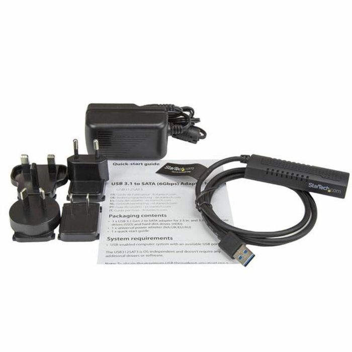 Set Adaptador Startech USB312SAT3 Negro Set Adaptador Startech USB312SAT3 Negro