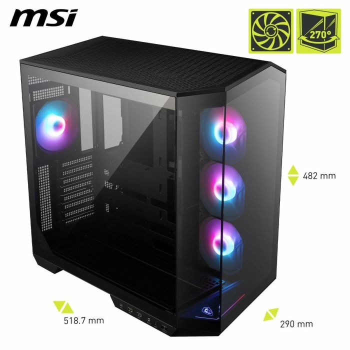 Caja Semitorre ATX MSI MAG PANO 100R PZ Negro 3 Caja Semitorre ATX MSI MAG PANO 100R PZ Negro 3