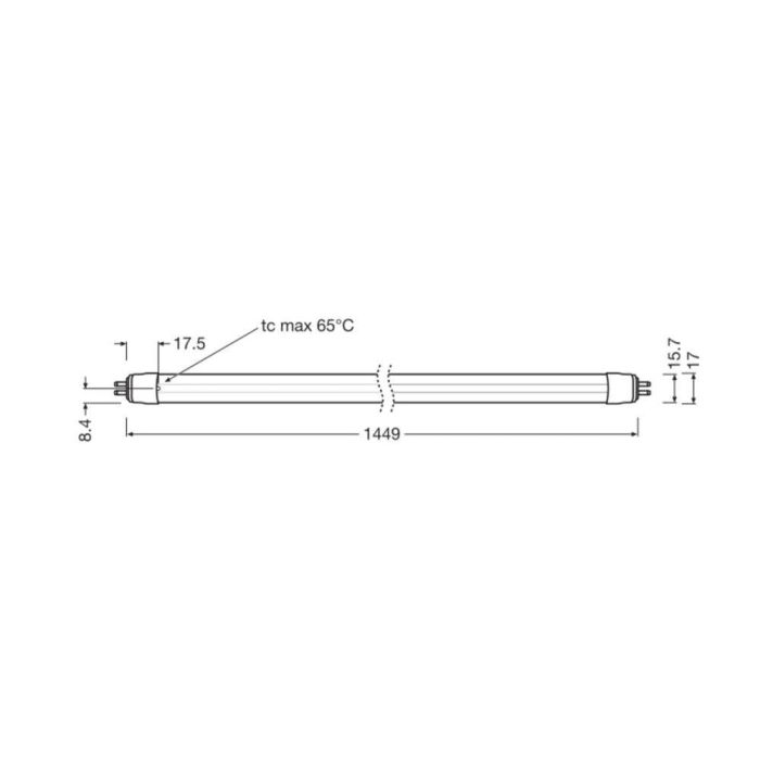 [LVE-4058075730533] Tubo LED T5 Ledvance G5 18W 2800Lm 6500K 180º IP20 Regulable 1