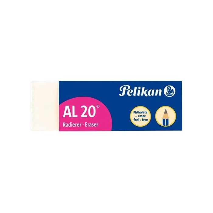 Pelikan Plk Al20 Goma de Borrar Escolar de Precisión - Pack de 20 Unidades para Papelería y Oficina (20 Unidades)