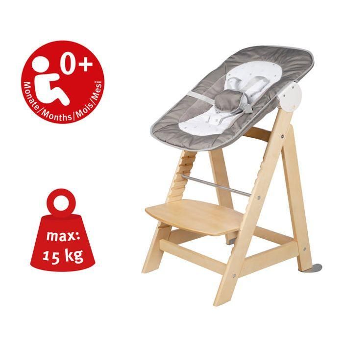 ROBA Born Up Trona Convertible 2 en 1 + Hamaca Reclinable - Sternenzauber - Desde el Nacimiento - Madera Natural 5 ROBA Born Up Trona Convertible 2 en 1 + Hamaca Reclinable - Sternenzauber - Desde el Nacimiento - Madera Natural 5