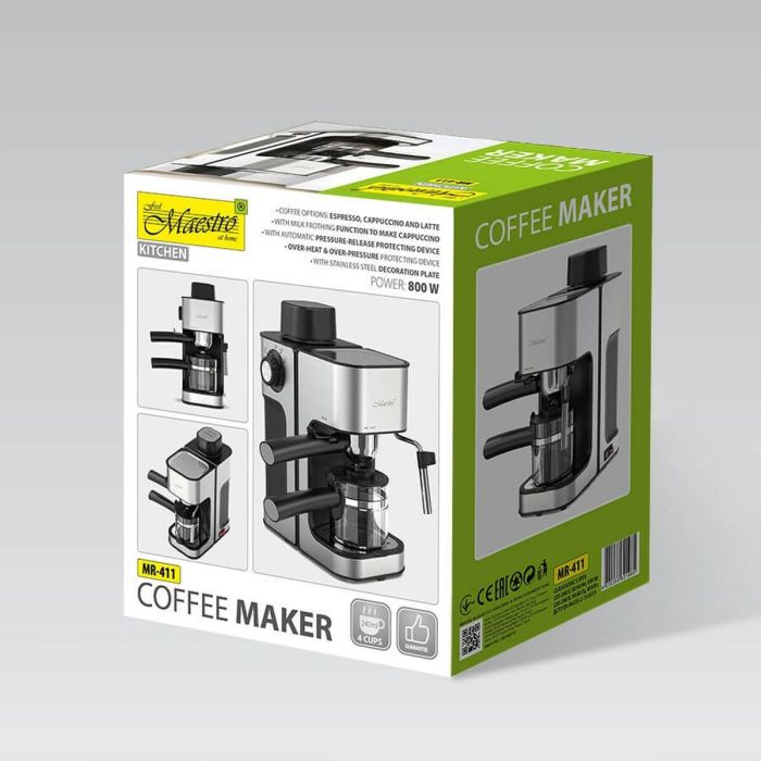 Cafetera Eléctrica Feel Maestro MR-411 800 W 250 ml 5 Cafetera Eléctrica Feel Maestro MR-411 800 W 250 ml 5