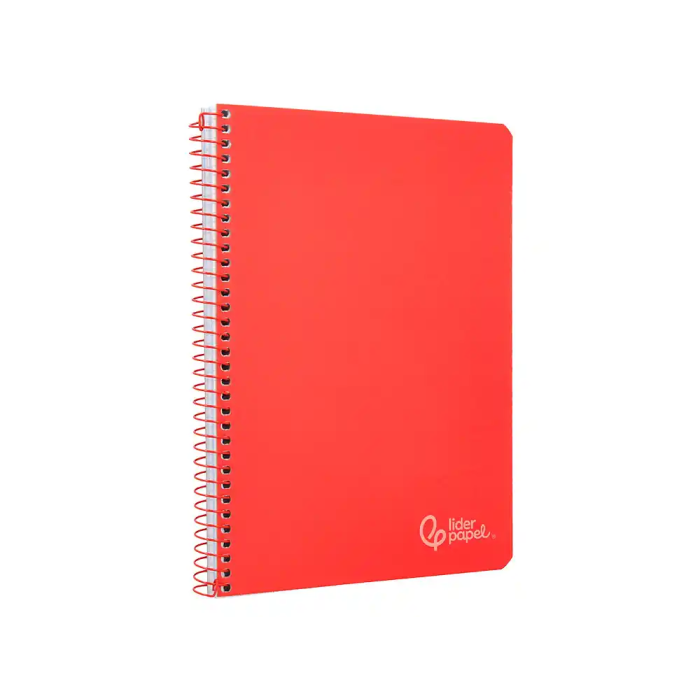 Liderpapel Cuaderno Espiral A4 Witty Tapa Dura 80 Hojas 90gr Pauta 3,5mm con Margen Color Rojo 3