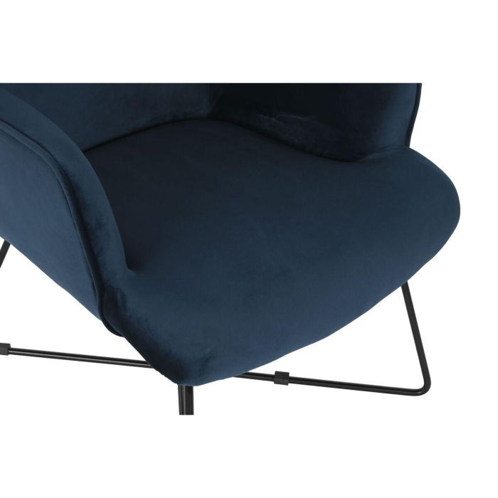 Butaca DKD Home Decor Azul Negro Metal 68 x 76 x 90 cm 6