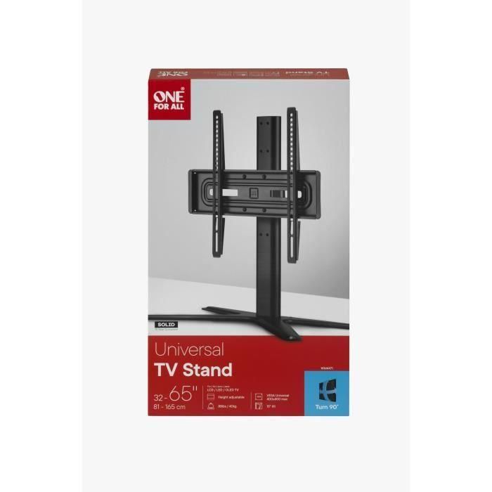 ONE FOR ALL - Soporte de TV independiente 32-65 Rango sólido - 15° de inclinación y 90° de giro - Compatible con pantallas de 32-65''/81-165 cm 5 ONE FOR ALL - Soporte de TV independiente 32-65 Rango sólido - 15° de inclinación y 90° de giro - Compatible con pantallas de 32-65''/81-165 cm 5