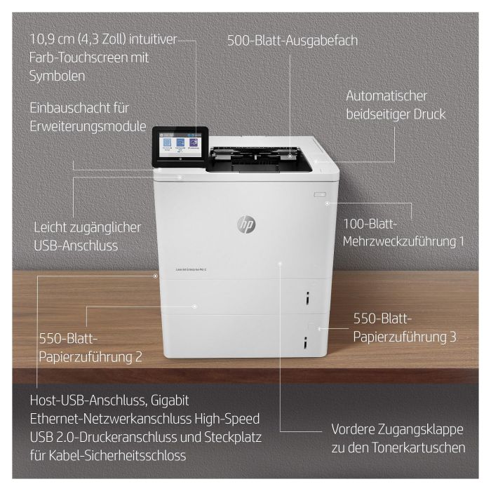 HP Impresora laser monocromo LaserJet Enterprise M612dn 6
