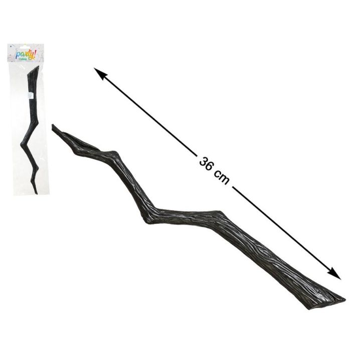 Varita Mágica Negra Retorcida 36 cm Para Bruja o Hechicero