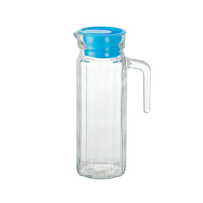 Inde Jarra de Vidrio Transparente con Tapa 1 Litro - La Mediterrán (12 x 8.2 x 23.5 cm) (12 Unidades) 3