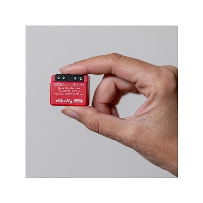 Shelly Módulo switch Mini 1PM Gen3 Wi-Fi BT 1 Shelly Módulo switch Mini 1PM Gen3 Wi-Fi BT 1