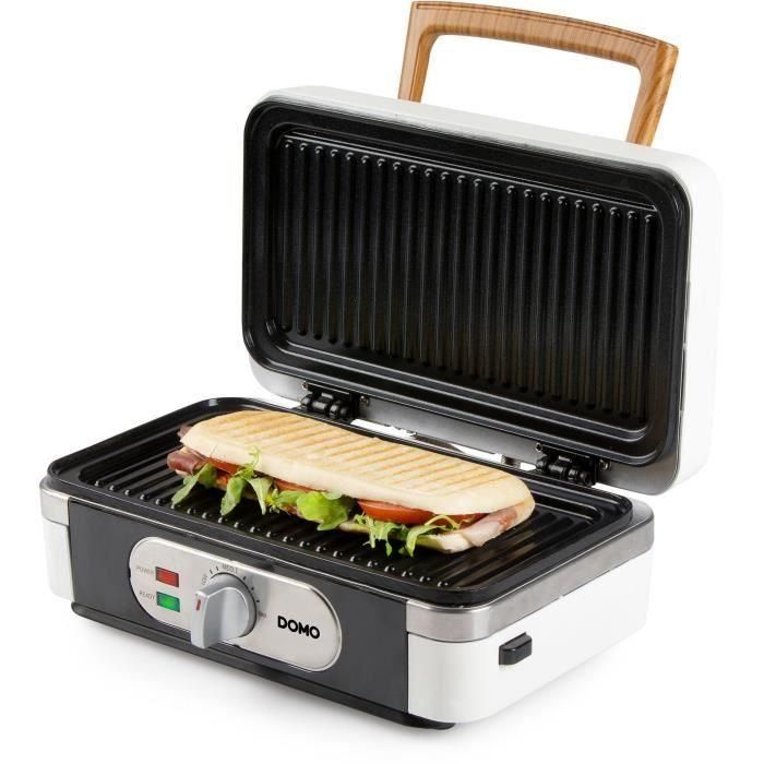 Electrodoméstico 3 en 1 - DOMO - DO9277C - Croquetas, gofres y grill - 1100 W - Blanco 3
