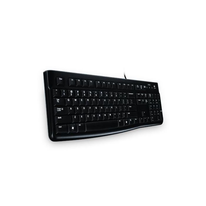 Logitech K120 Teclado USB. Teclas silenciosas perfil bajo, resistente a derrames, teclado numérico, patas ajustables, layout ucraniano.