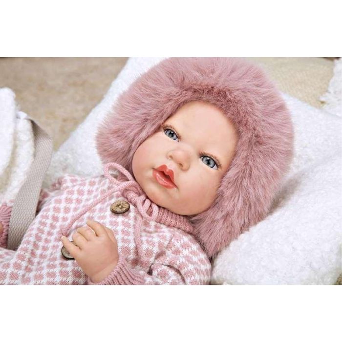 Muñeca reborn manuela con bolso y cojin 40 cm cuerpo blando 24 Muñeca reborn manuela con bolso y cojin 40 cm cuerpo blando 24