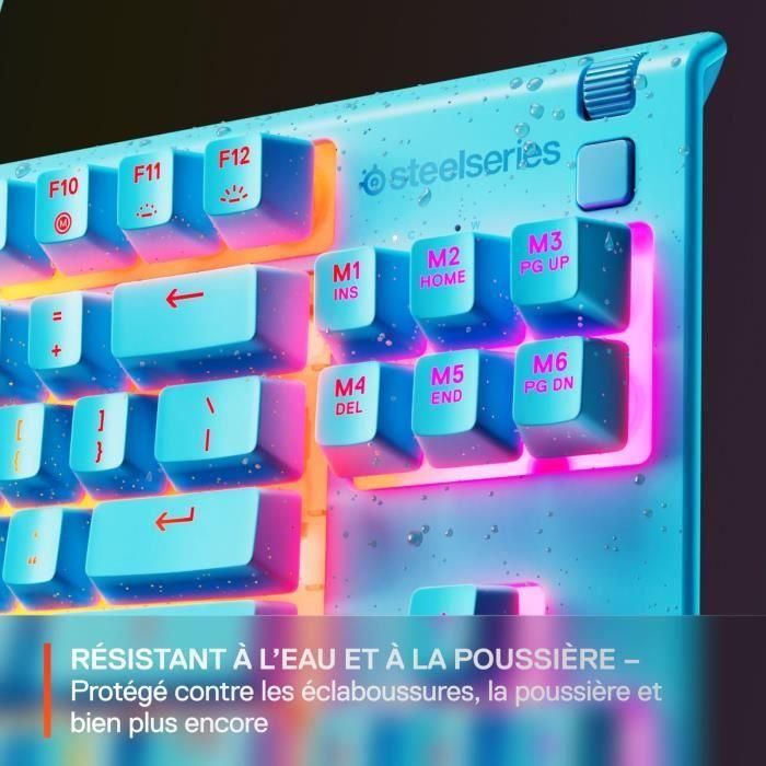 SteelSeries STE5707119066013 Teclado Gaming con Cable Apex 3 TKL Azerty – Iluminación Azul Cielo 3