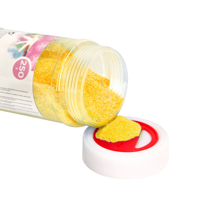 Liderpapel Purpurina Fantasia Color Metalico Amarillo Pastel Bote 250 gr 4