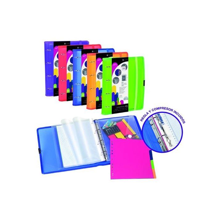 Carpebloc Carchivo Dune Xxl Pp Ribete Fº 4 An.Mixtas 35Mm Con Rec. 120 Hj. Cuadric.4X4 Violeta (Set de 2)