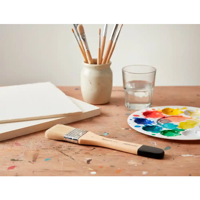 Liderpapel Brocha Paletina Plana 41 mm Cerdas de Cerda Certificado FSC para Óleos y Acrílicos 4