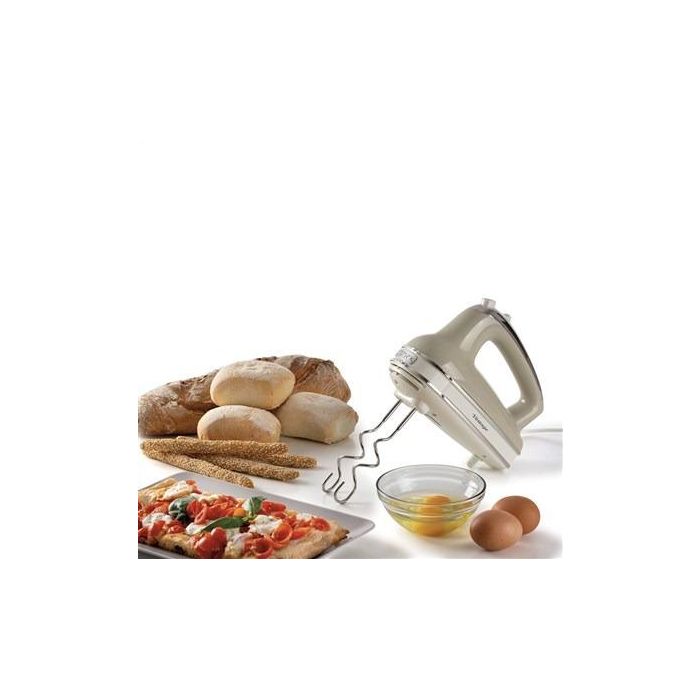 Ariete 1548/03 Batidora Amasadora Vintage Beige con 5 Velocidades y Accesorios Inoxidables 4