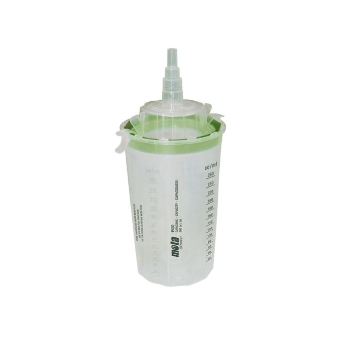 Mota Herramientas Porta depósito descartable para P430 y P700, 260 cc, plástico, para pintura Mota Herramientas Porta depósito descartable para P430 y P700, 260 cc, plástico, para pintura