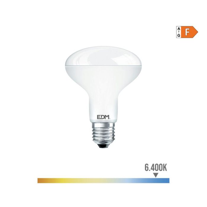 Edm Bombilla reflectora LED R90 E27 12W 1154 lm 6400K luz fría Ø9x12,1 cm