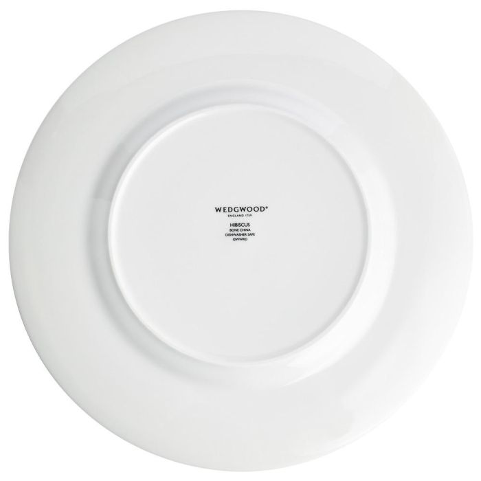 Wedgwood Plato Llano Hibiscus Blue 27 cm (4 Unidades) Apto Lavavajillas Franjas Oro 22k 3