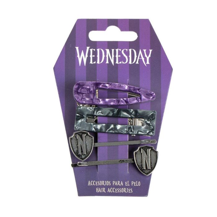 Accesorios pelo clips 4 piezas wednesday 8.0 x 12.5 cm 4 Accesorios pelo clips 4 piezas wednesday 8.0 x 12.5 cm 4