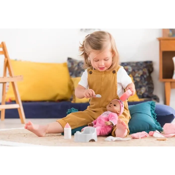Corolle Mi primera muñeca Caja de Accesorios Grande para Muñeca de 30 cm con Tarro, Crema, Chupete, Pañal y Bolso Tote 3