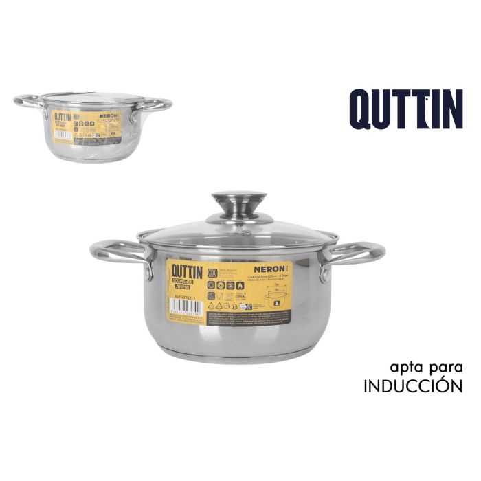 Cacerola Inde 18 cm (3L) Acero Inoxidable con Tapa New Ner (6 Unidades) Cacerola Inde 18 cm (3L) Acero Inoxidable con Tapa New Ner (6 Unidades)