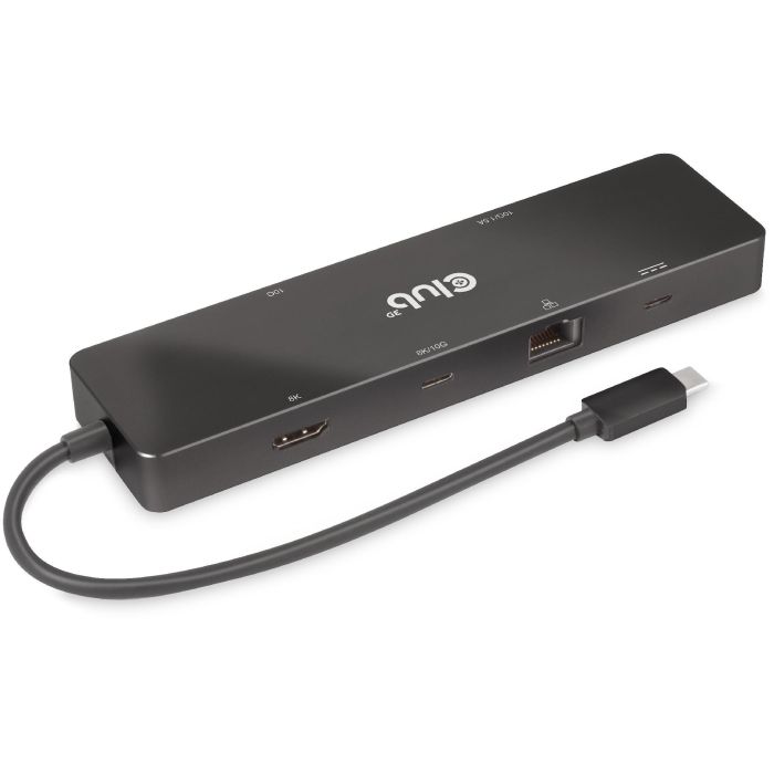 Club3D USB-C 6in1-HUB >HDMI/2xUSB-C/2xUSB/LAN 8K30Hz PD100W 0 Club3D USB-C 6in1-HUB >HDMI/2xUSB-C/2xUSB/LAN 8K30Hz PD100W 0