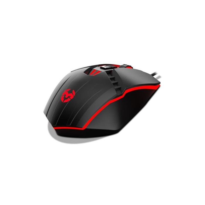 Krom NXKROMKALAX Ratón Óptico Gaming USB Tipo A Mano Derecha 3200 DPI 7 Botones Iluminación LED 3