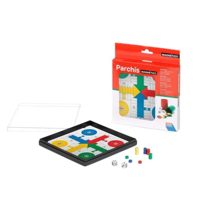 Falomir 15302 Parchís magnético de viaje, tablero compacto 16 cm, con fichas magnéticas, juego de mesa para +6 años, 2 jugadores 1 Falomir 15302 Parchís magnético de viaje, tablero compacto 16 cm, con fichas magnéticas, juego de mesa para +6 años, 2 jugadores 1