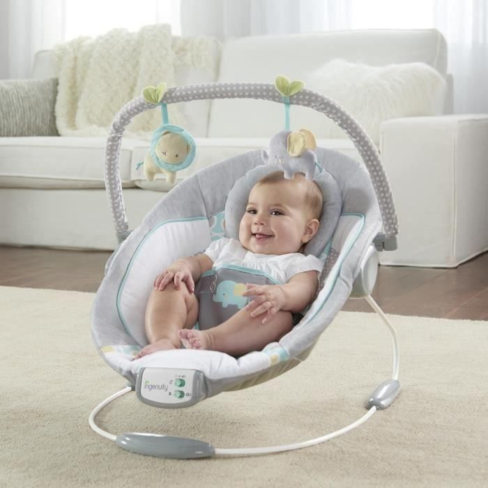 Ingenuity Transat Bebé Morrison | Balancín Vibrante y Musical con 7 Melodías y Suaves Vibraciones | Para Niños y Niñas 1