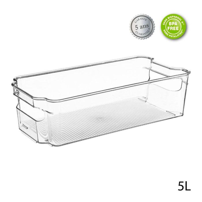 5Five Organizador para nevera 5l 31x15cm Transparente PET 0 5Five Organizador para nevera 5l 31x15cm Transparente PET 0