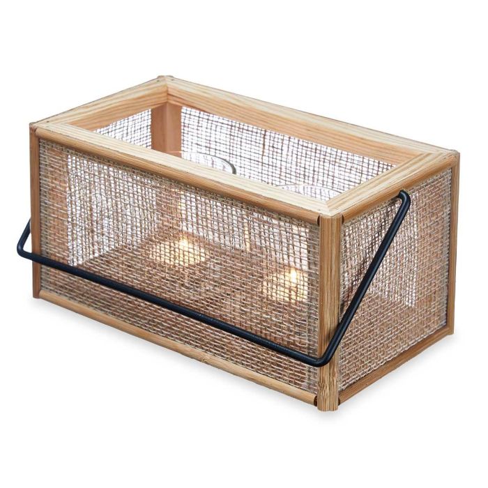 Portavelas Dos Lamparas Rattan Giftdecor 25X23CM (6 Unidades) 1 Portavelas Dos Lamparas Rattan Giftdecor 25X23CM (6 Unidades) 1