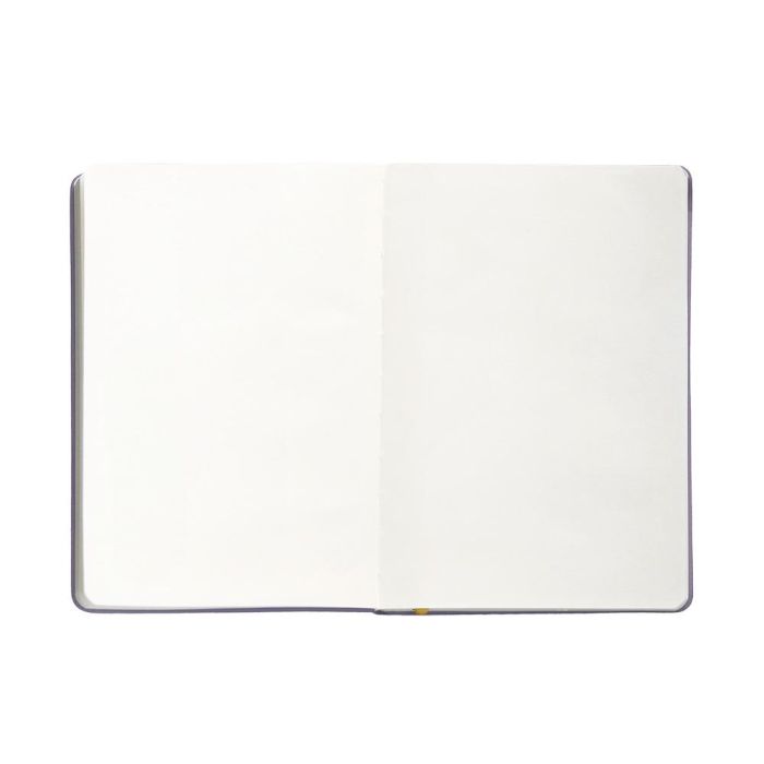 Cuaderno Con Gomilla Antartik Notes Tapa Dura A4 Hojas Lisas Morado Y Amarillo 100 Hojas 80 gr Fsc 7