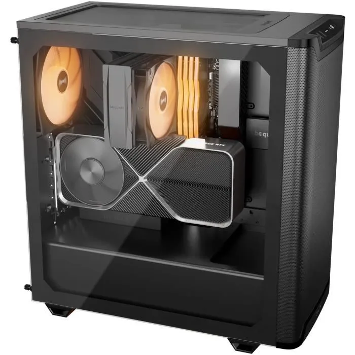 be quiet! Pure Base 501 DX Caja Midi Tower Negra con Ventana de Vidrio e Iluminación ARGB para PC 3