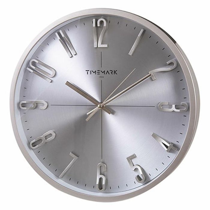 Reloj de Pared Timemark Plateado Ø 34 cm