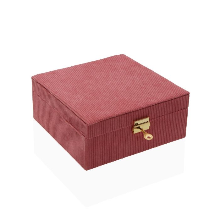 Joyero De Pana Roja Versa 21X9CM (2 Unidades) 1 Joyero De Pana Roja Versa 21X9CM (2 Unidades) 1