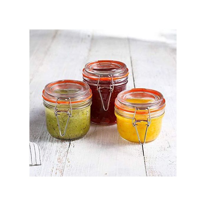 Tarro Hermético de Vidrio con Cierre Clip 150 ml - La Mediterranea (36 Unidades) 1 Tarro Hermético de Vidrio con Cierre Clip 150 ml - La Mediterranea (36 Unidades) 1