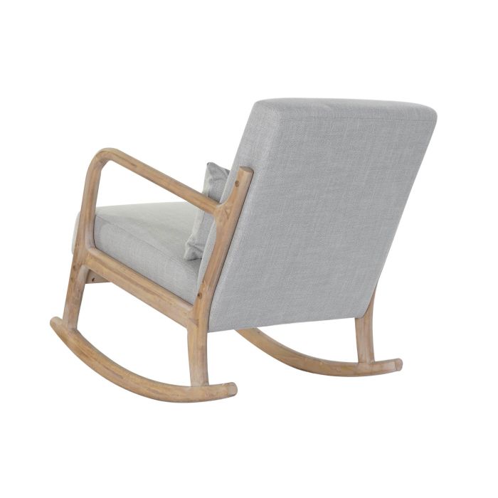 DKD Home Decor Mecedora Sixties Gris Claro Natural 88 x 78 x 66 cm 6