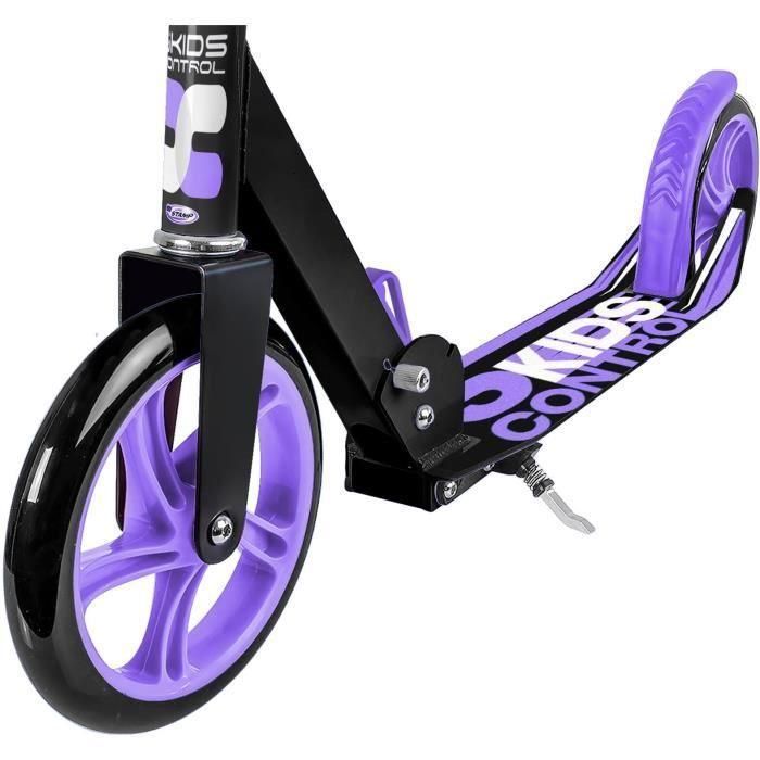 UNIVERSAL - Scooter plegable ajustable de 200 mm con soporte de control de patinaje de color malva 2