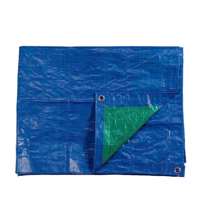 Toldo polietileno de doble cara color azul / verde, densidad 90 g / m², 2 x 3 m