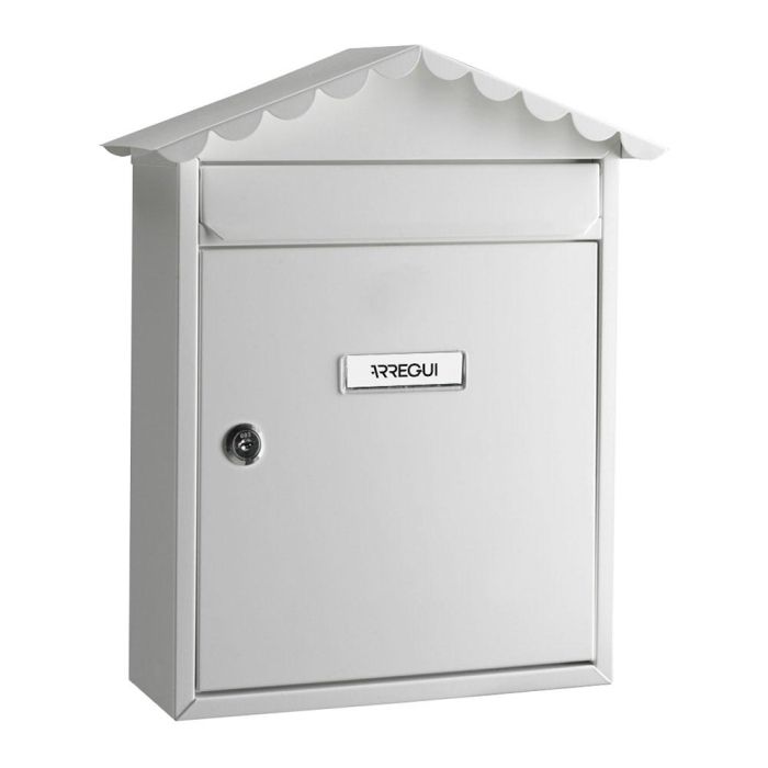Arregui Visit Buzón Individual Exterior, Acero Galvanizado, Blanco, Tamaño M (A4), 30 x 11 x 36 cm