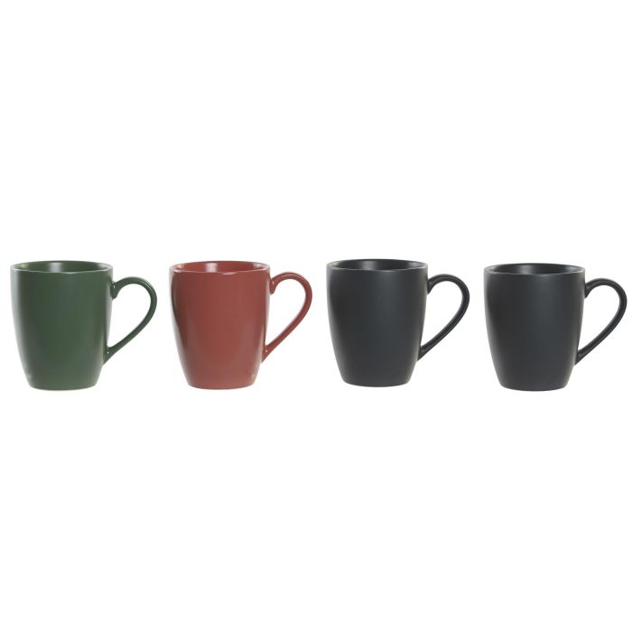 DKD Home Decor Mug Scandi Gres y Rubberwood 300 ml Set de 4 Piezas Verde, Rosa y Gris Oscuro Apto Microondas y Lavavajillas 1 DKD Home Decor Mug Scandi Gres y Rubberwood 300 ml Set de 4 Piezas Verde, Rosa y Gris Oscuro Apto Microondas y Lavavajillas 1