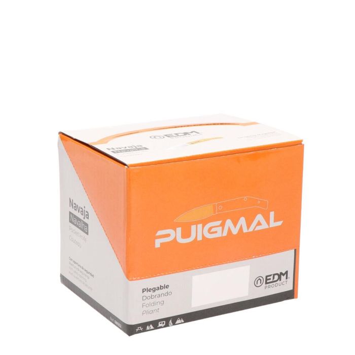 Edm Navaja Puigmal Profesional Plegable Acero Inoxidable Mango Plástico Marrón 159 mm 2