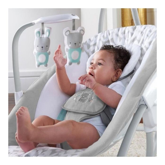 Mecedora Ingenuity 2-in-1 Swing Lounger - Raylan Gris Blanco 4 Mecedora Ingenuity 2-in-1 Swing Lounger - Raylan Gris Blanco 4